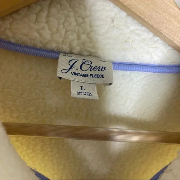 J. Crew Fleece Sherpa Quarter Zip Pullover Size Large - Picture 3 of 5